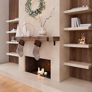 Soporte para calcetines navideños para repisa de chimenea |Juego de 1 a 5 colgadores de metal para guirnaldas navideñas y decoración festiva imagen 5