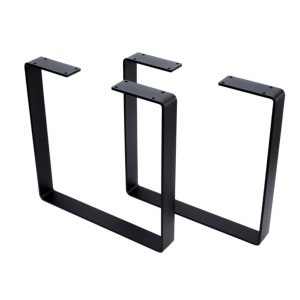  Patas de metal para mesa con forma trapezoidal de 28 pulgadas  de alto, patas de metal resistente, patas de escritorio industriales, juego  de 2, color negro : Herramientas y Mejoras del Hogar