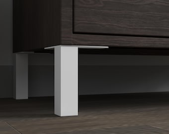 Sofa leg replacement, rectangular furniture feet kit, metal armoire sideboard frame