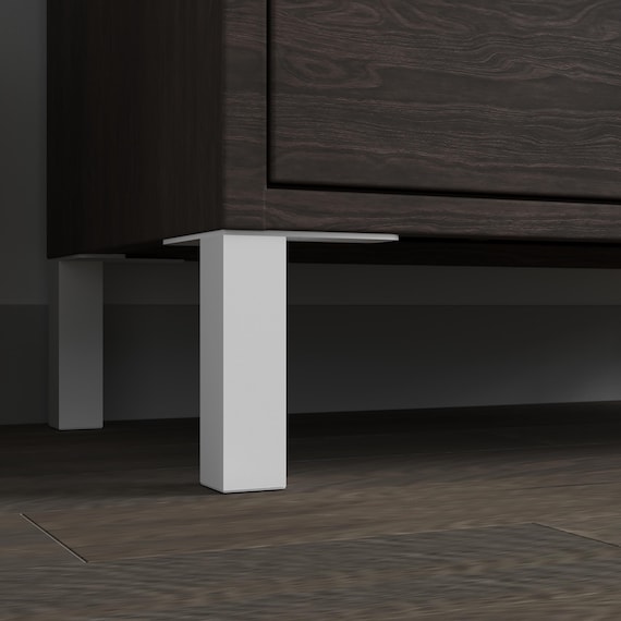 Square Furniture Legs | Buy 1 or Set of 4 | Cabinet Sofa Bed Legs, Holds 75kg | 7 Heights, 9 Colours | Handmade EU