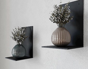 Handmade Metal Wall Shelf: Rustic Farmhouse Decor & Storage