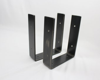 Set of 2 Metal Heavy Duty Brackets For Shelving Iron Sturdy Floating Brackets industrial bracelet Clear coat