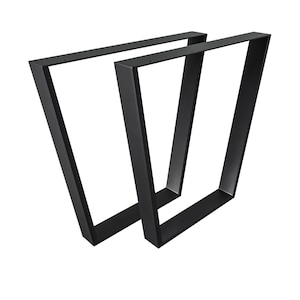 Reverse Trapezoid Metal Table Legs: Modern Furniture Base