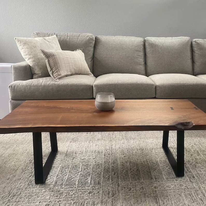 2x Metal Table Furniture Legs, Wood Bench Coffee, Dining Table Base