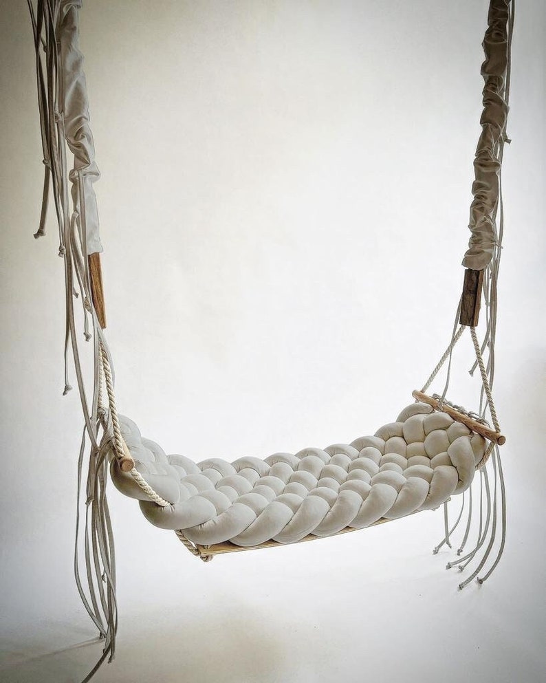 Luxury Swing Braided Indoor Swing Adult, Toddler, Baby Seat Wedding Decorations, wooden swing, outdoor swing, cotton swing Sand