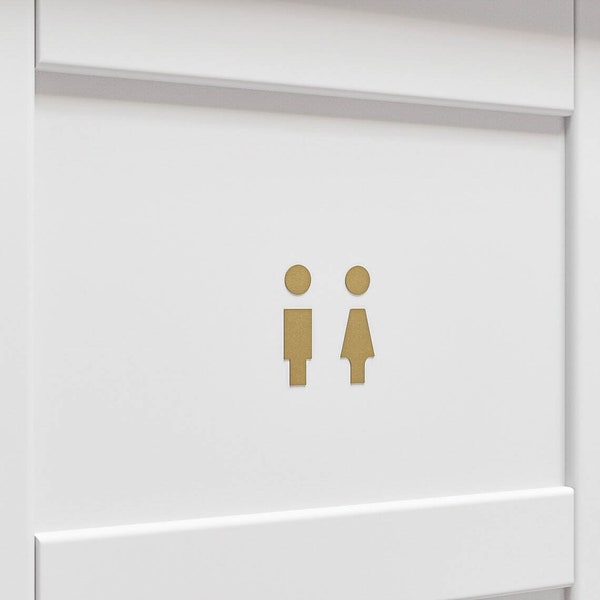 WC Toilet Sign WC Sign Bathroom Restroom Door Metal Sign