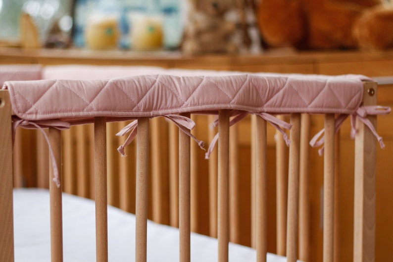 Flax Linen Nursery, Linen Rail, Cover Crib, Rail Cover, Baby Teething