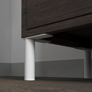 Juego de 4 patas redondas de metal para muebles | Patas para armarios, camas y sofás, soportan hasta 75 kg | 7 alturas, 9 colores