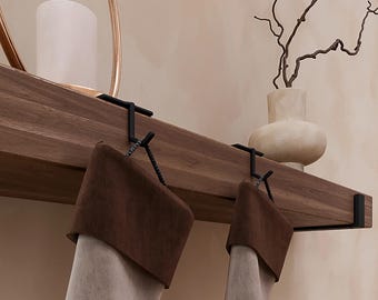 Stocking Holder for Mantel | Metal Hanger Set of 1-5 for Christmas Garlands & Holiday Decor | 9 Colors | Handmade EU