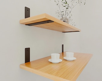 Metal shelf bracket L style,  kitchen shelving wall support