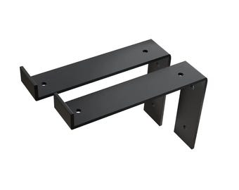 Heavy Duty Shelf Brackets Set of 2 | Bracket Sits Under Shelf for Bookshelf Kitchen | 4 Depths & 7 Colors | Handmade EU