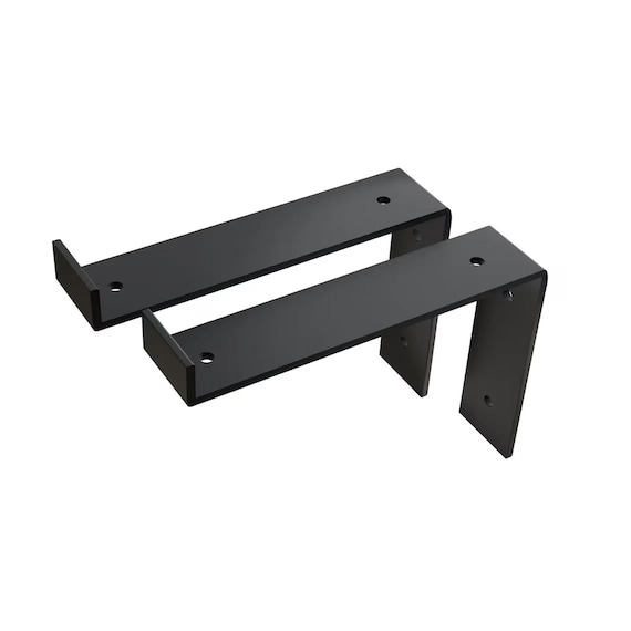 Heavy Duty Shelf Brackets Set of 2 | Bracket Sits Under Shelf for Bookshelf Kitchen | 4 Depths & 7 Colors | Handmade EU
