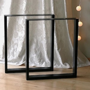 Patas de mesa cuadradas de metal: Base para muebles modernos, juego de 2