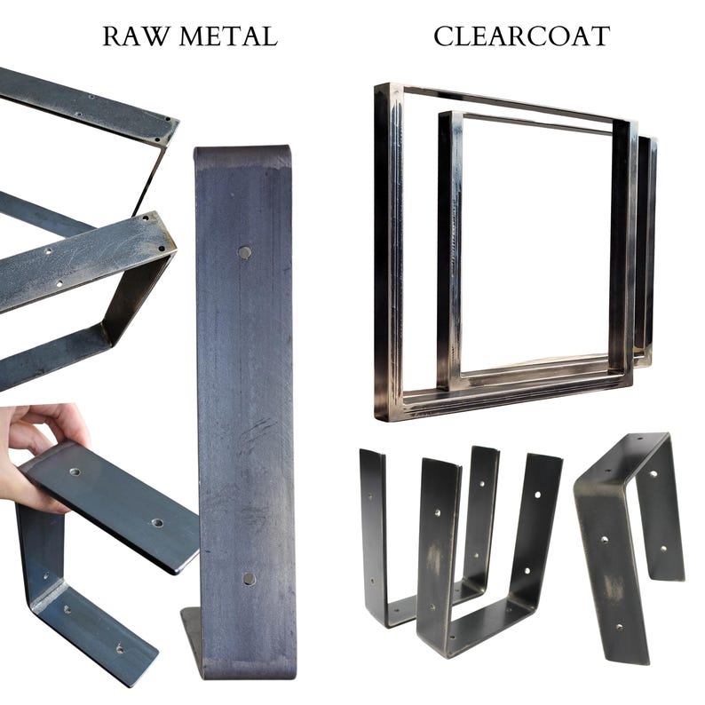 Metal Furniture Leg | Buy 1 or Set of 2 | Replacement Table Bench Console Leg | Custom Sizes | Handmade EU image 3