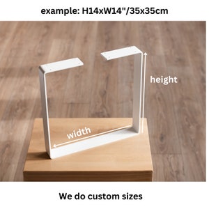 Metal Furniture Leg | Buy 1 or Set of 2 | Replacement Table Bench Console Leg | Custom Sizes | Handmade EU image 2