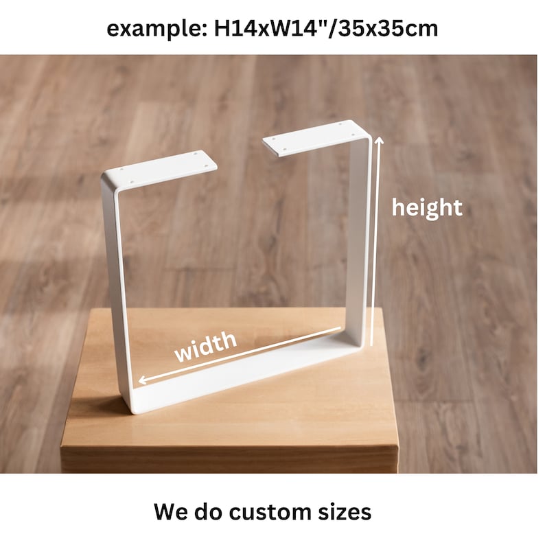 Metal Furniture Leg | Buy 1 or Set of 2 | Replacement Table Bench Console Leg | Custom Sizes | Handmade EU image 2