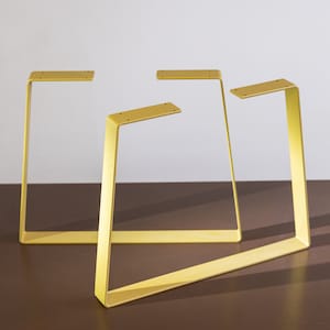 Trapezoid Metal Table Legs: Modern Bench/Coffee/Dining Table Feet