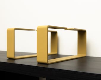 Patas de metal dorado para muebles, base para TV, consola, juego de 2 patas para mesa de aparador