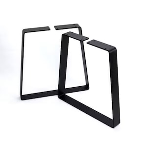 2x Metal Table Legs Dining Coffee Trapezoid Bench Furniture Minimalist Legs image 2