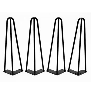 Steel Hairpin Table Legs: DIY Furniture Console, Coffee Table Base - Set of 4