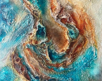 Clin d'oeil avec la Galaxie - Technique Mixte sur toile