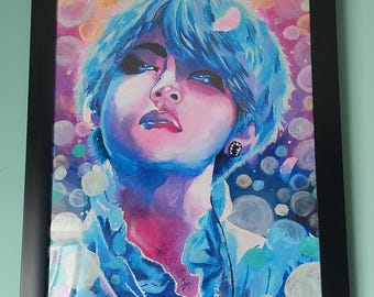Hand painted Taehyung BTS Expressional Painting