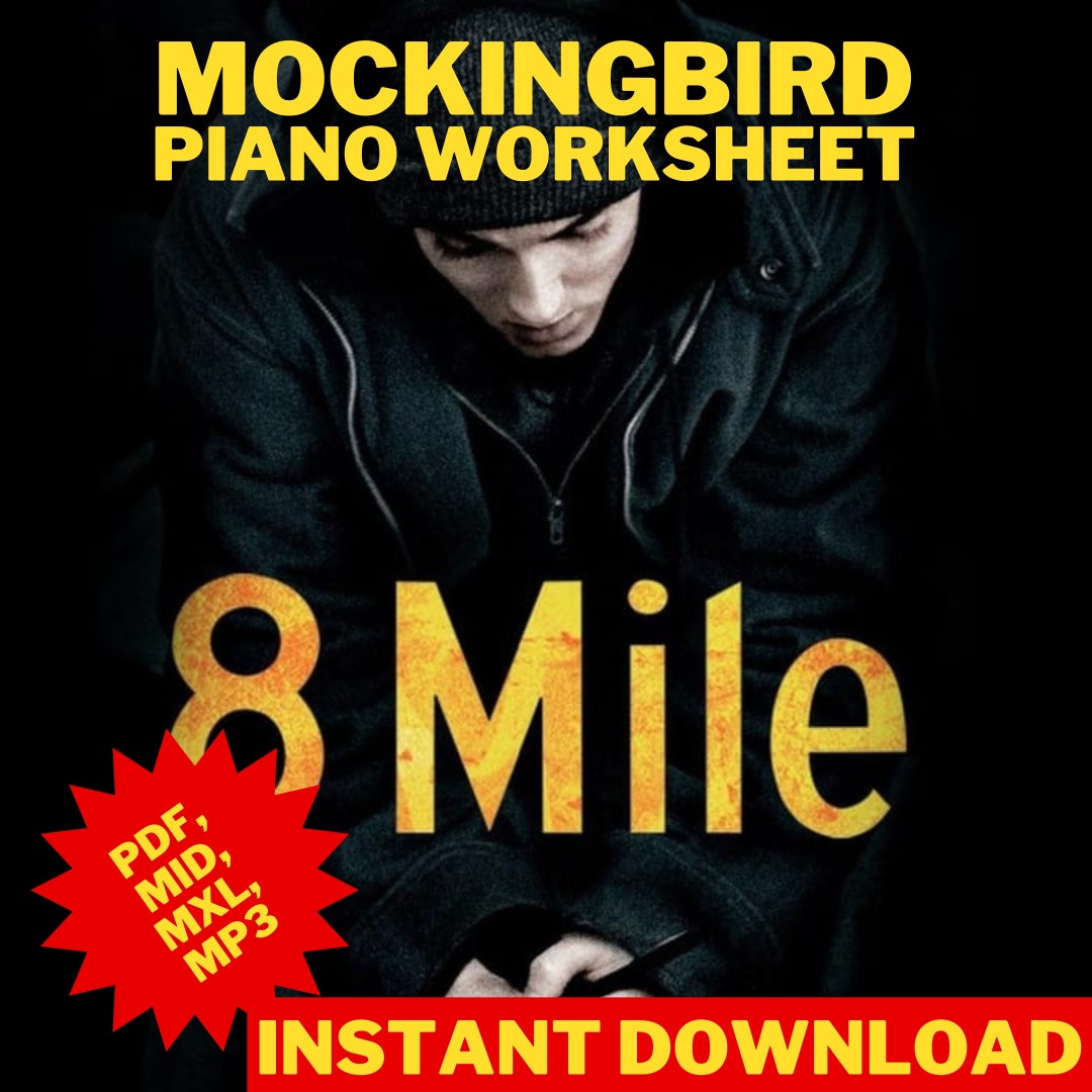 Mockingbird Piano Worksheets Music Sheets Printable Piano - Etsy