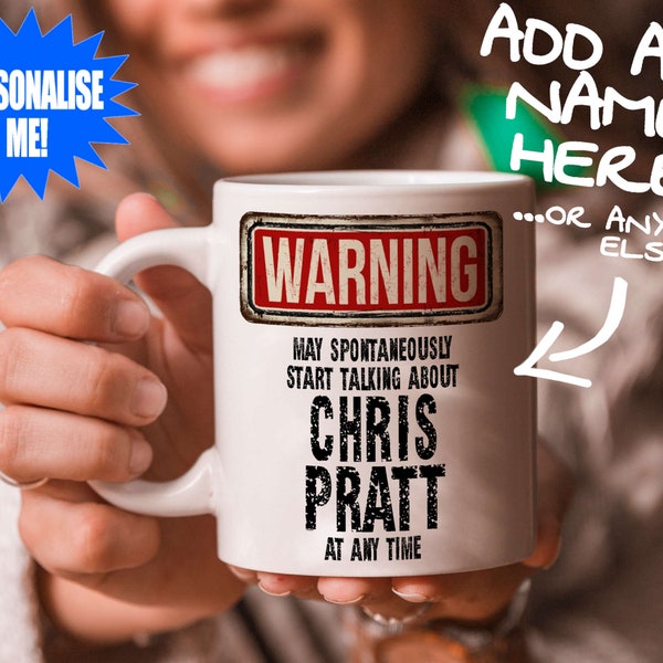 Chris Pratt Mug - Fan gift that can be personalised with photo or text