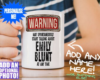 Emily Blunt Mug - Fan gift that can be personalised with photo or text