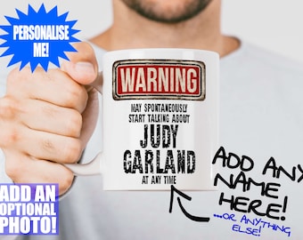Judy Garland Mug - Fan gift that can be personalised with photo or text