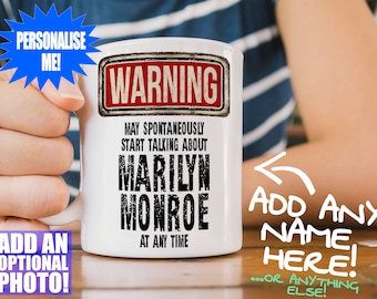 Marilyn Monroe Mug - Fan gift that can be personalised with photo or text