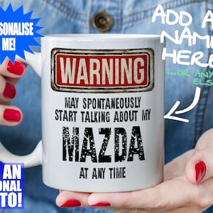 Mazda Mug - Gift for a motoring enthusiast - Can be personalised
