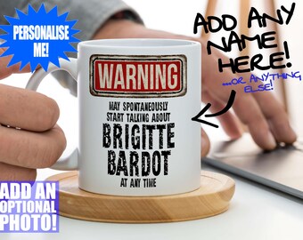 Brigitte Bardot Mug - Fan gift that can be personalised with photo or text