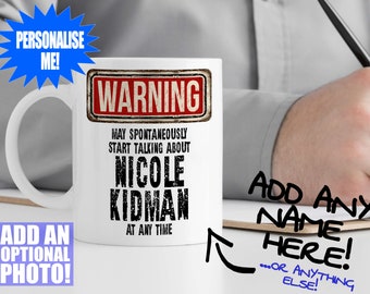 Nicole Kidman Mug - Fan gift that can be personalised with photo or text