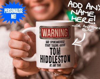 Tom Hiddleston Mug - Fan gift that can be personalised with photo or text