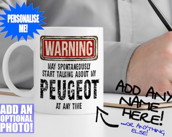 Peugeot Mug - Gift for a motoring enthusiast - Can be personalised