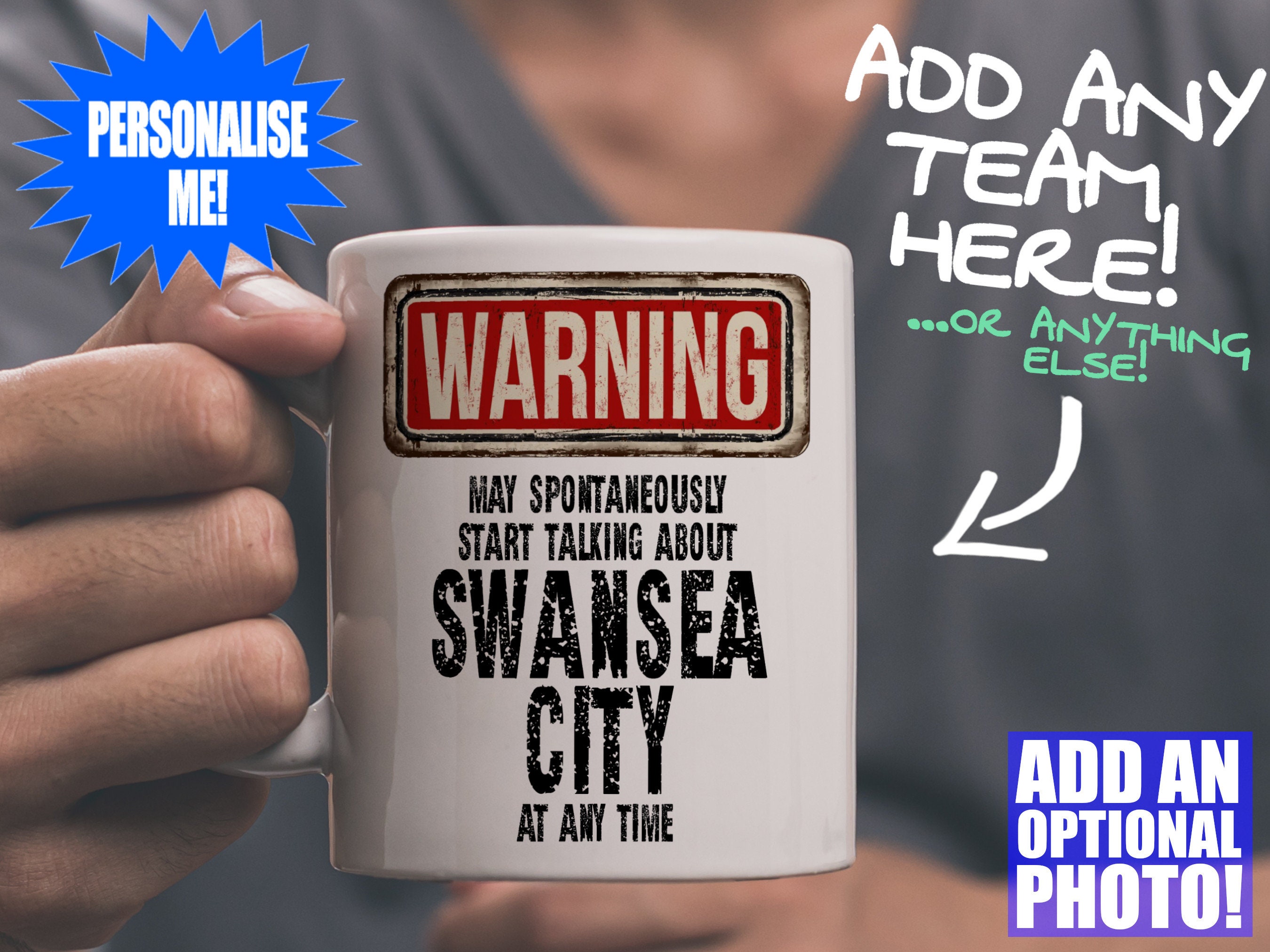 Personalised Swansea City AFC Shirt Aluminium Sports Water Bottle from Go Find A Gift
