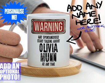 Olivia Munn Mug - Fan gift that can be personalised with photo or text