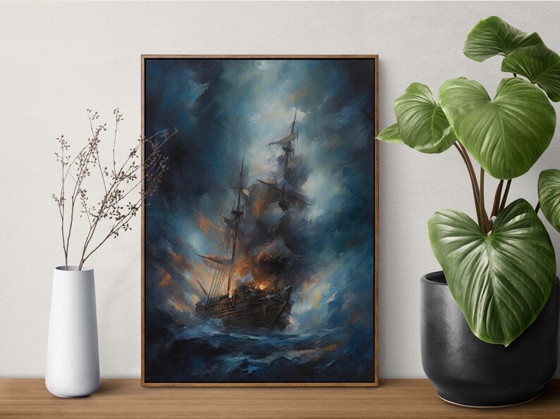 Printable Digital Pirate Ship Galleon Art Digital Print - Etsy