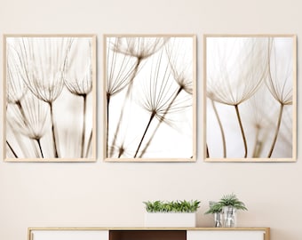 Set of 3 Printable Nature Print Instant Download Wildflowers Print Nature Wall Art Floral Wall Art Green Nature Print Grasses Wall Art