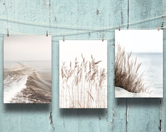Coastal Print Digital Download Beach Print Coastal Poster Beach Wall Pampas Print Sea Grass Wall Art