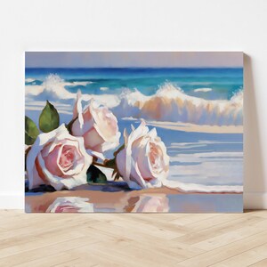 Rosen Küsten Cowgirl Wand Kunst Leinwand Cowgirl Wand Kunst Küsten Dekor Strand Haus Druck Strand Haus Wand Kunst Küsten Wand Kunst Strand Dekor