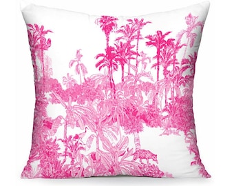 Toile Pillow Cover Designer Pillow Cover For Dorm Pillow For Girls Dorm Room Decor Pink Pillow Cover Decorative Pillow Cover For Bed Gift