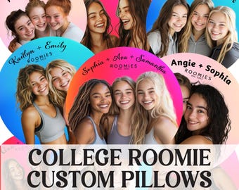Personalized Custom Photo Pillow Unique Dorm Room Decor Personalized Dorm Decor Custom Dorm Pillow Roommate Keepsake College Girl Gift