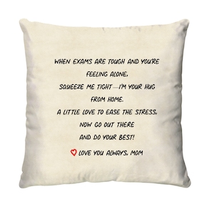 Hugs From Home Pillow Cover Dorm Decor Going Away Gift Dorm Room Pillow Cover College Dorm Gift For Son Dorm Pillow Cover Dorm Sweet Dorm