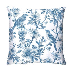Toile Pillow Cover Designer Pillow Cover For Dorm Pillow For Girls Dorm Room Decor Blue Pillow Cover Decorative Pillow Cover Gift For Grad