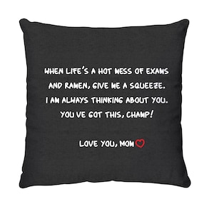 Hugs From Home Pillow Cover Dorm Decor Going Away Gift Dorm Room Pillow Cover College Dorm Gift For Son