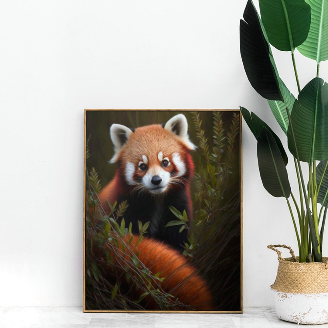 Red Panda Poster Animal Poster Eastern Poster Printable Digital Art ...