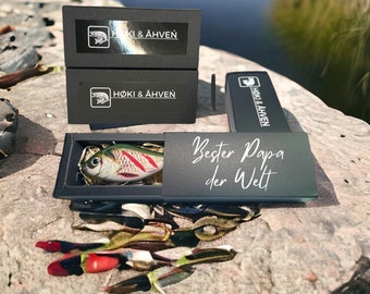 Personalisierter Angelköder Wobbler | Männer | 12 Hardbaits zur Auswahl | Premium Angelköder für alle Angler | Wobbler | Papa Opa Geburtstag