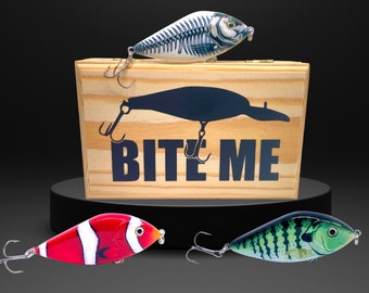 Personalized for Anglers & Fishermen | Inc. premium bait | Hardbait wobbler for all anglers | Gift idea grandpa dad birthday present